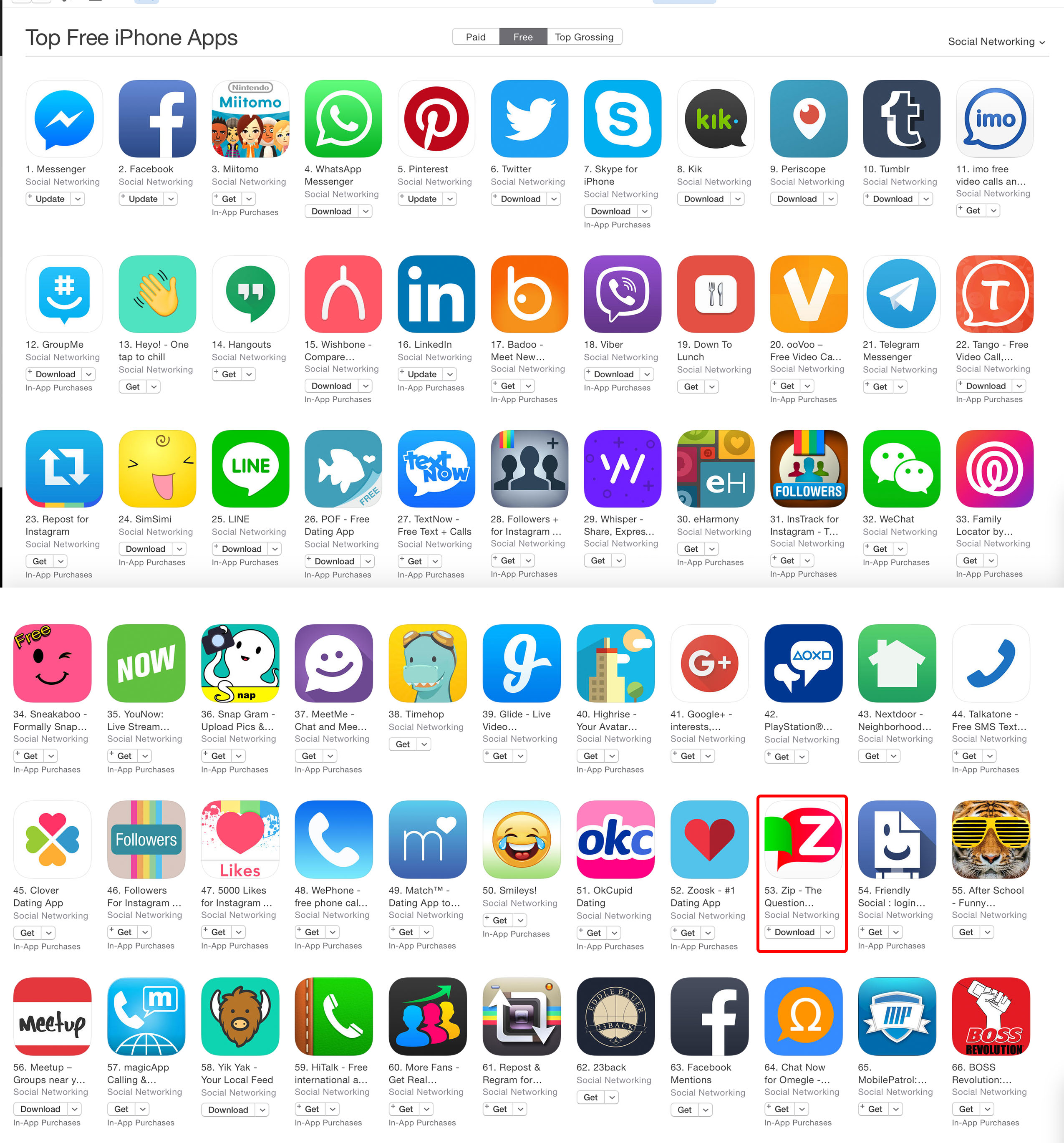 Zip Listed As A Top Apple IPhone Social Networking App Zip Listed As A Top Apple IPhone Social Networking App